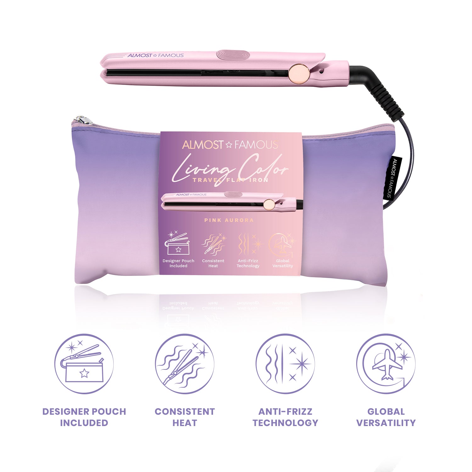 Living Color 0.5" Flat Iron with Travel Bag (Coming Soon)