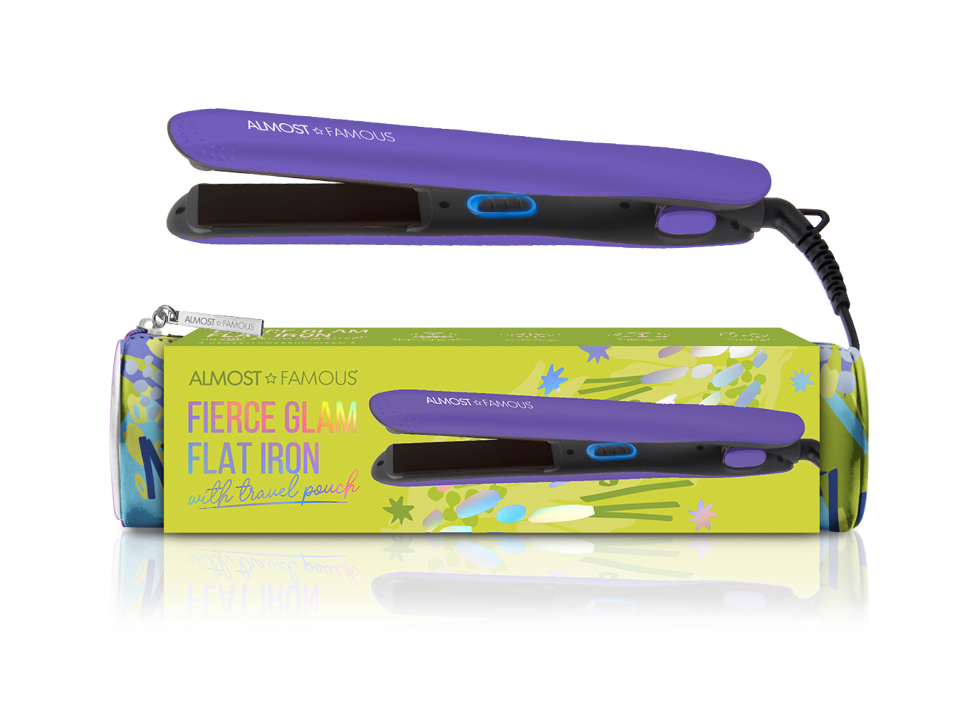 "Fierce Glam" Flat Iron with Travel Pouch