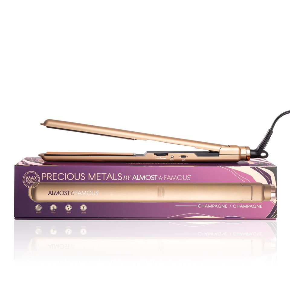 MaxLength 1" Flat Iron with Rose Gold Titanium Plates