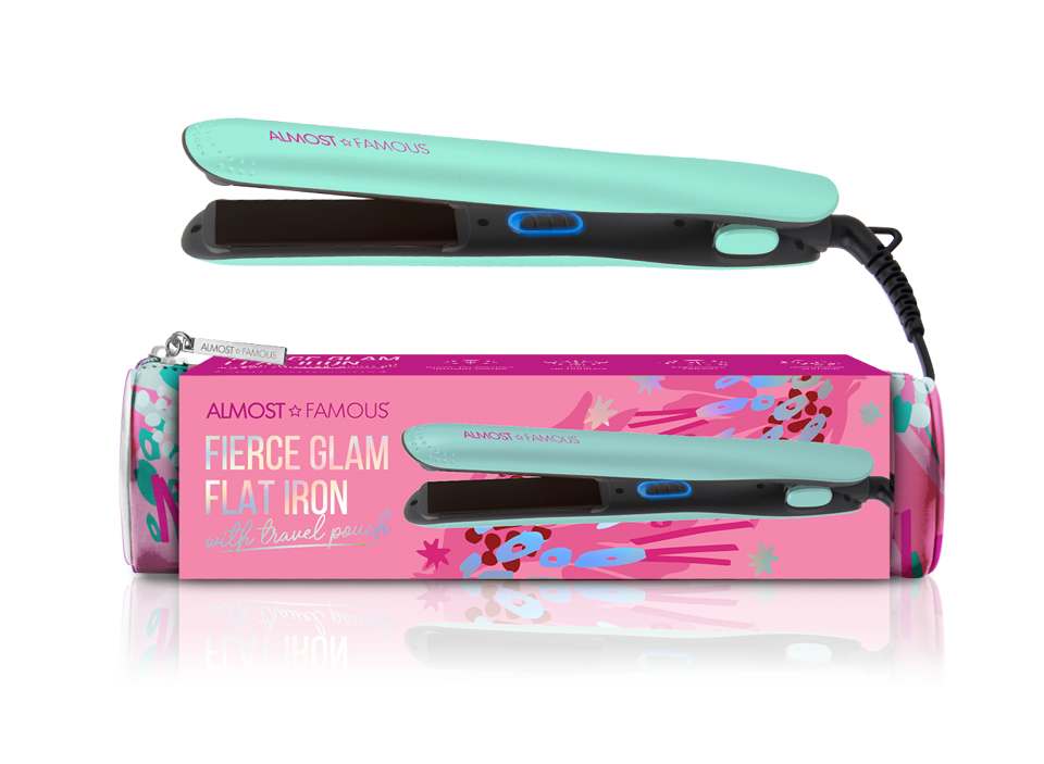 "Fierce Glam" Flat Iron with Travel Pouch