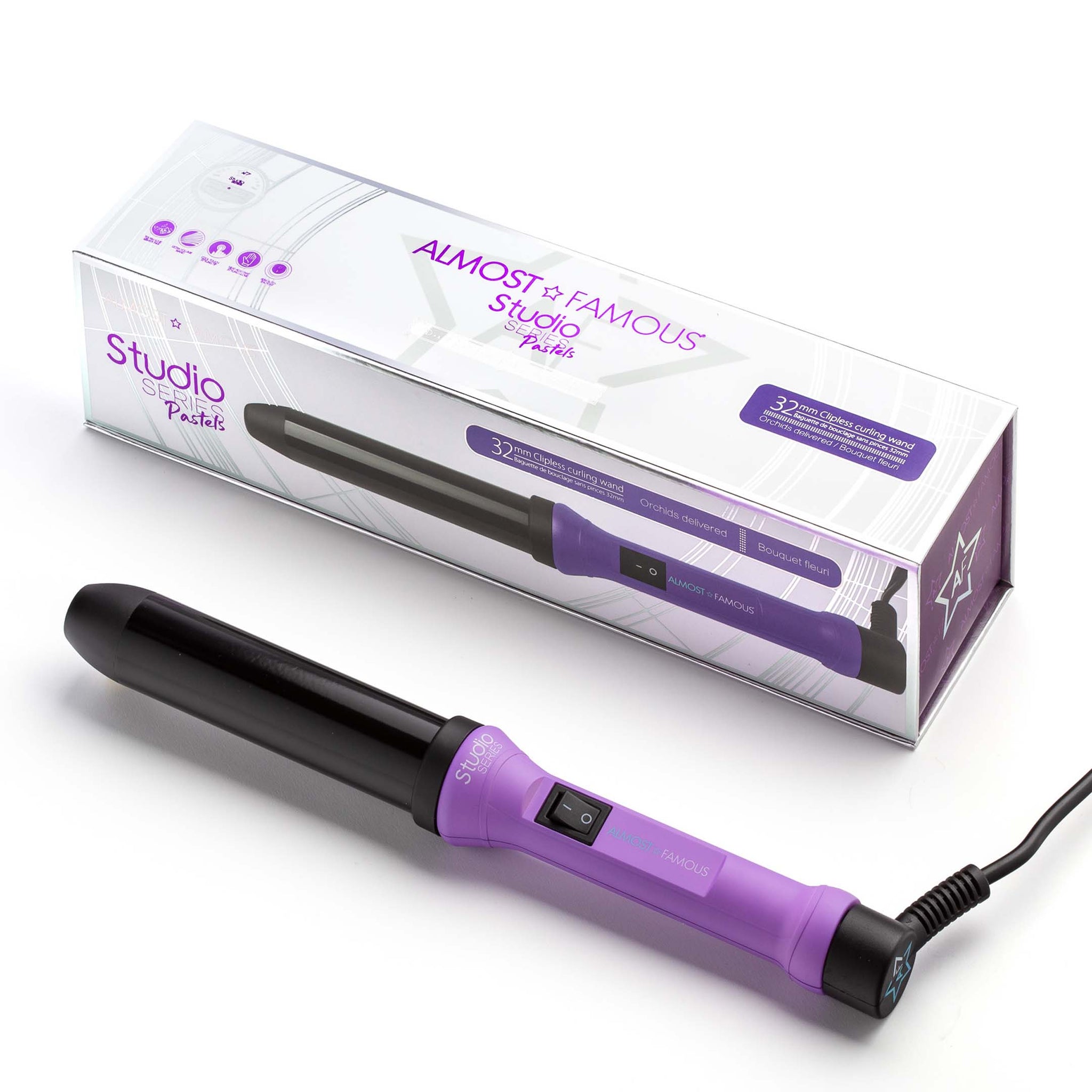 Studio Series 32mm Curling Wand with Gem Infused Barrel – Almost